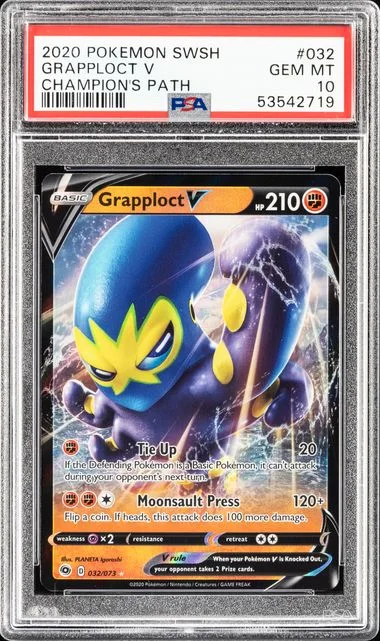 2020 Pokemon Sword & Shield Champion's Path Grapploct V #032 card image