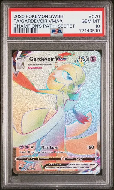 2020 Pokemon Sword & Shield Champion's Path Secret Full Art/Gardevoir Vmax #076 card image