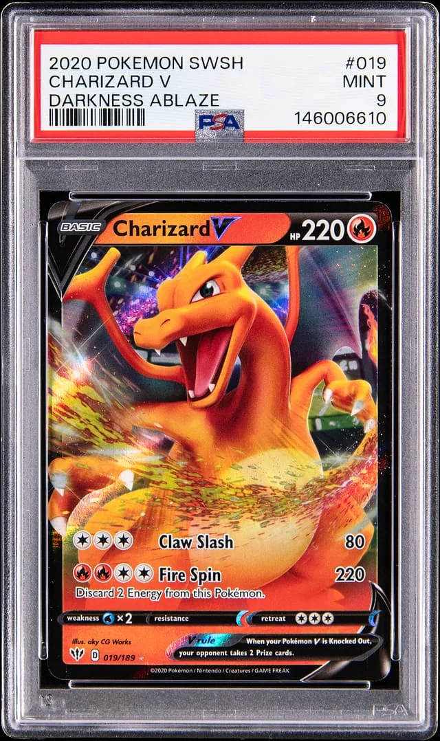 2020 Pokemon Sword & Shield Darkness Ablaze Charizard V #019 card image
