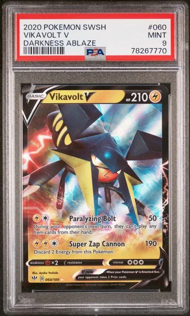 2020 Pokemon Sword & Shield Darkness Ablaze Vikavolt V #060 card image