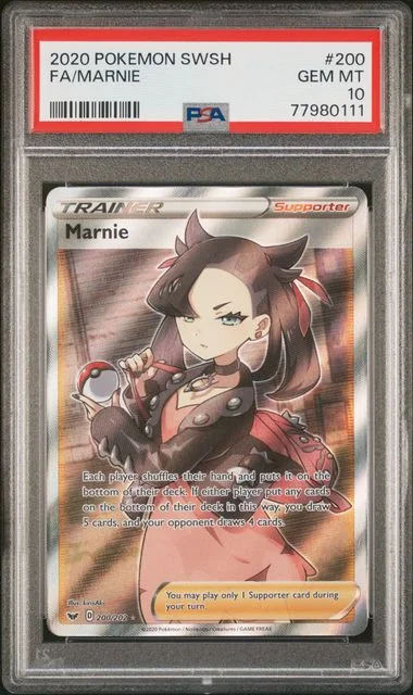 2020 Pokemon Sword & Shield Full Art Marnie #200 card image