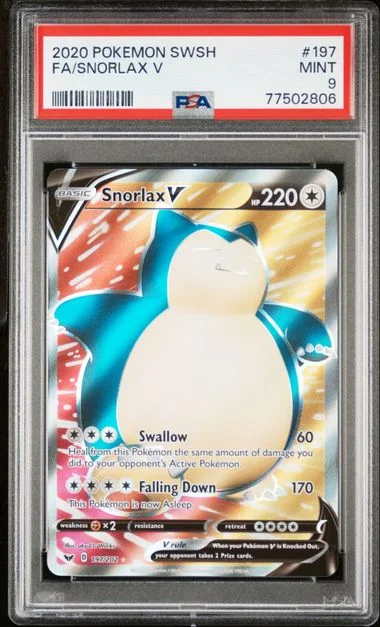 2020 Pokemon Sword & Shield Full Art/Snorlax V #197 card image