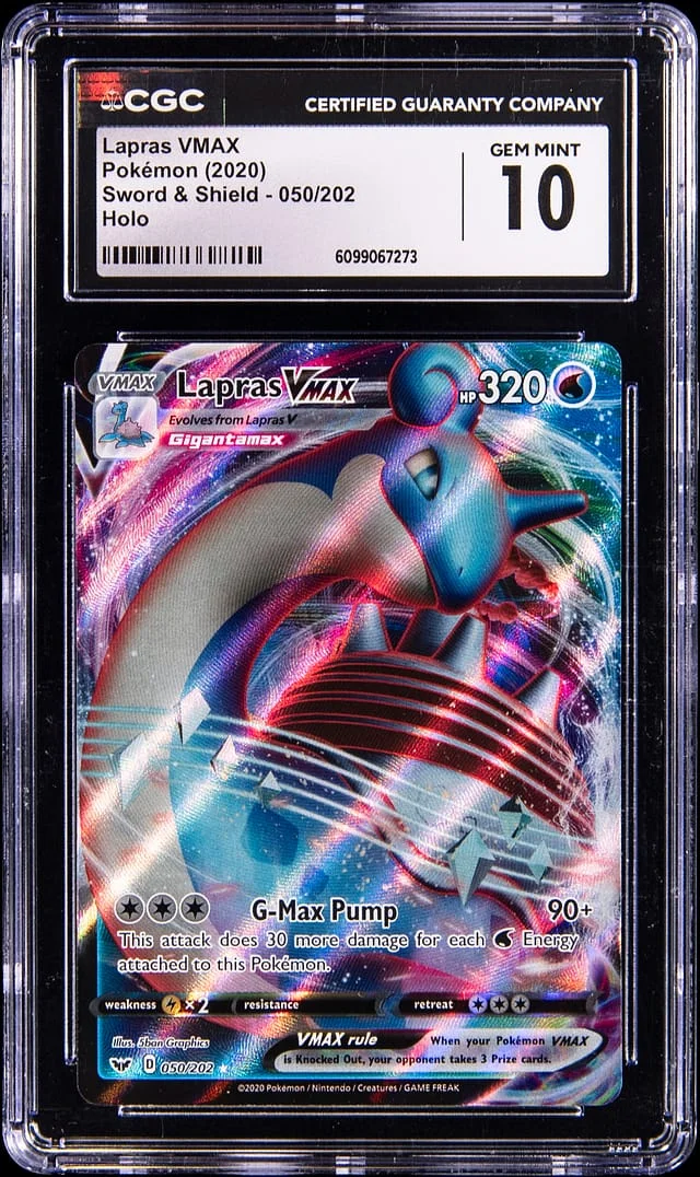 2020 Pokemon Sword & Shield Holo Lapras VMAX #050 card image