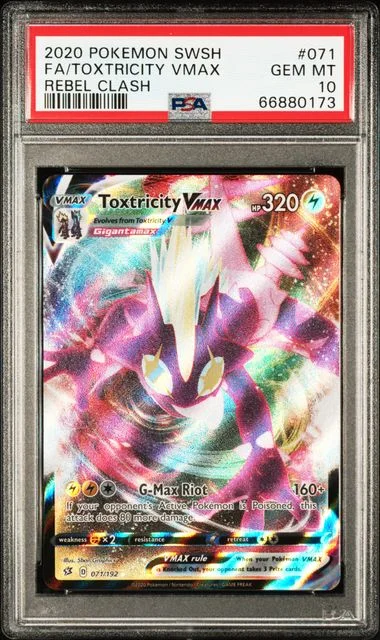 2020 Pokemon Sword & Shield Rebel Clash Full Art/Toxtricity Vmax #071 card image