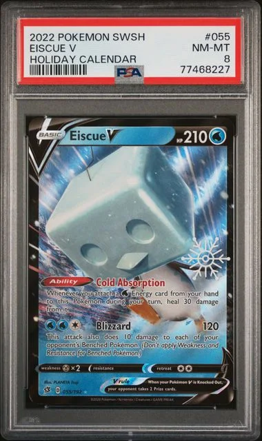2020 Pokemon Sword & Shield Rebel Clash Holiday Calendar 2022 Eiscue V #055 card image