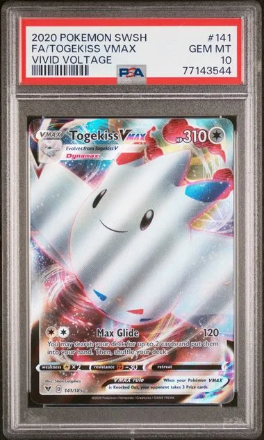 2020 Pokemon Sword & Shield Vivid Voltage Full Art/Togekiss Vmax #141 card image