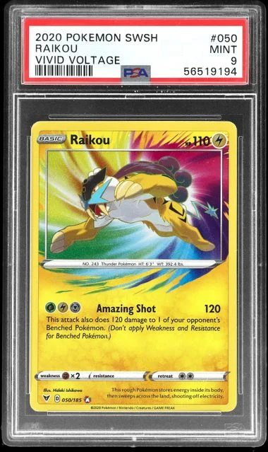 2020 Pokemon Sword & Shield Vivid Voltage Raikou #050 card image
