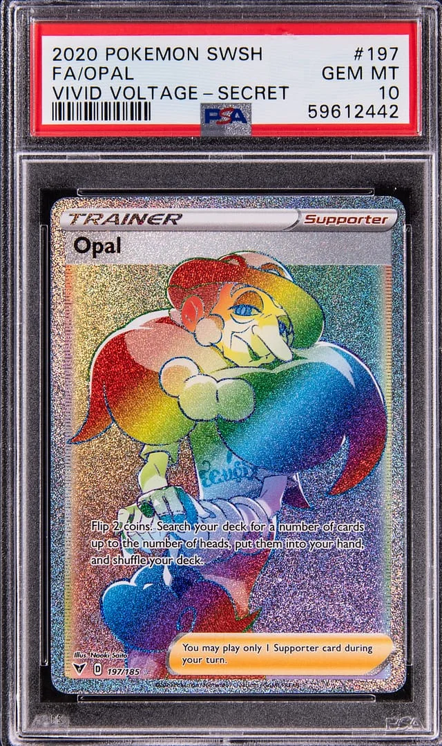 2020 Pokemon Sword & Shield Vivid Voltage Secret FA Opal #197 card image