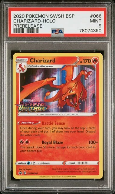 2020 Pokemon Swsh Black Star Promo Prerelease Charizard-Holo #066 card image