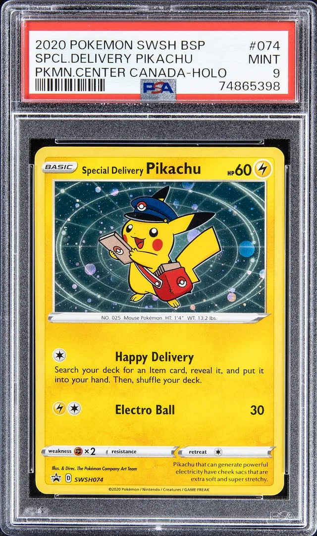 2020 Pokemon Swsh BSP Pokemon Center Canada - Holofoil Special Delivery Pikachi #074 card image