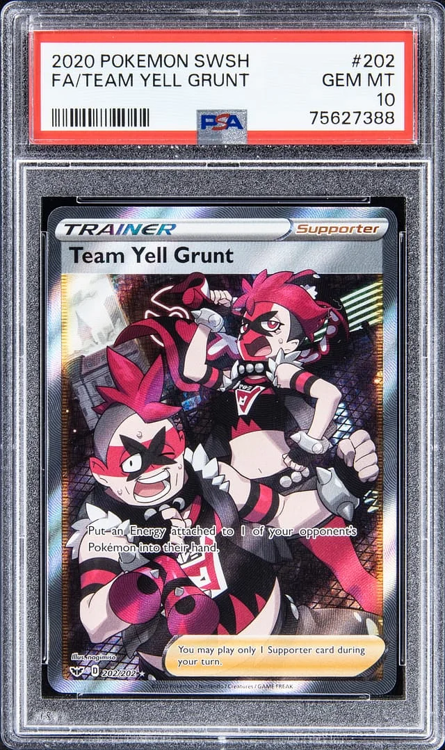 2020 Pokemon Swsh Full Art Team Yell Grunt #202 card image