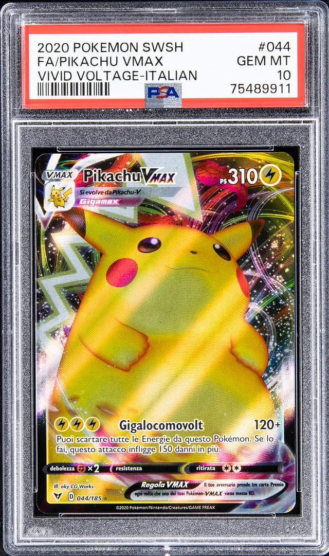 2020 Pokemon Swsh Full Art Vivid Voltage - Italian Pikachu VMAX #044 card image