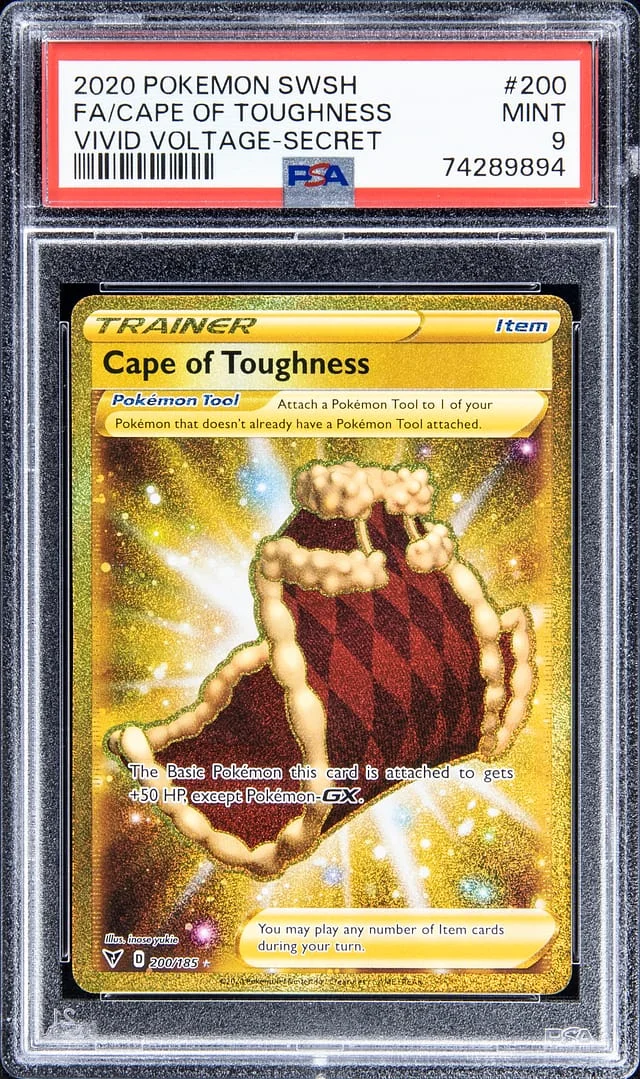 2020 Pokemon Swsh Full Art Vivid Voltage - Secret Cape of Toughness #200 card image
