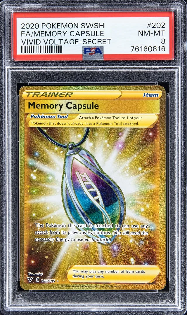 2020 Pokemon Swsh Full Art Vivid Voltage - Secret Memory Capsule #202 card image