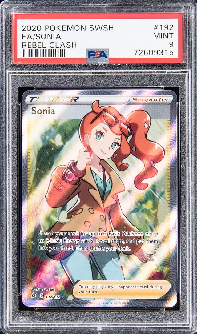 2020 Pokemon Swsh Rebel Clash Sonia #192 card image