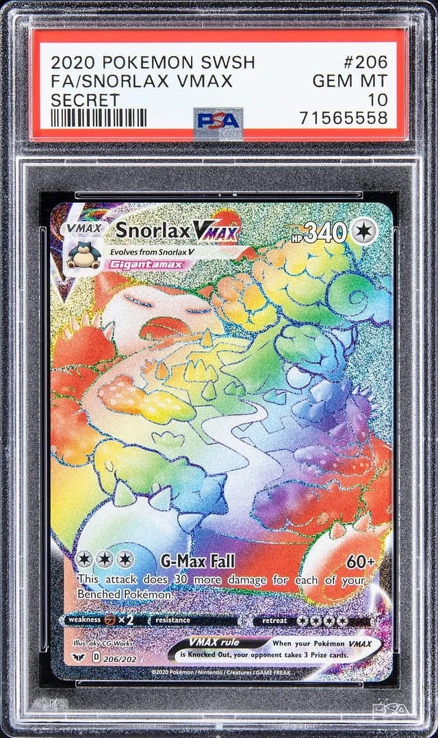 2020 Pokemon Swsh Secret Snorlax VMAX #206 card image