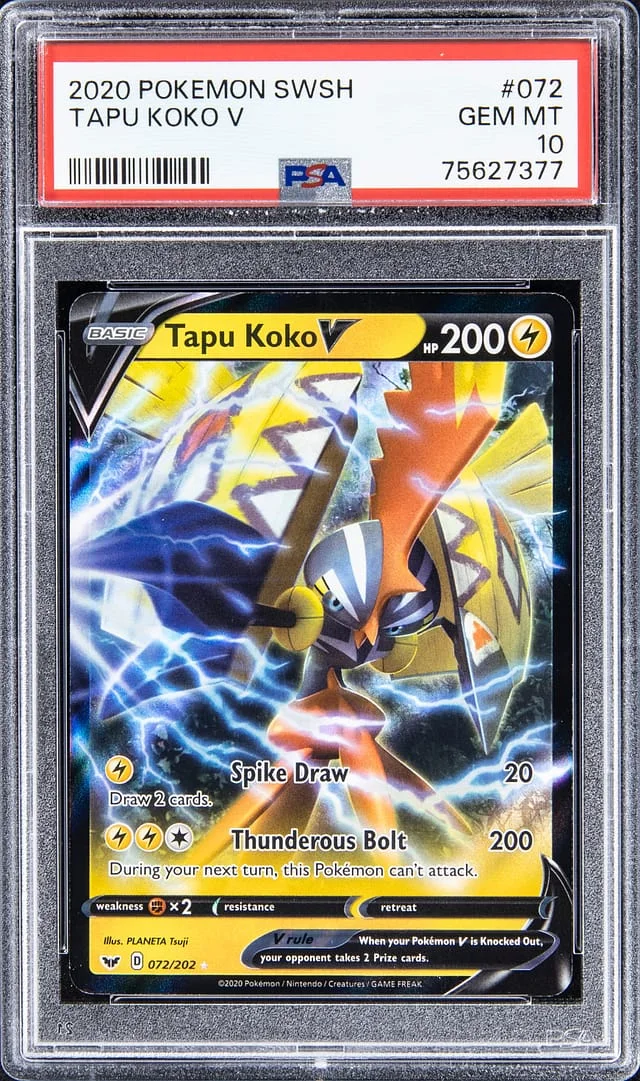 2020 Pokemon Swsh Tapu Koko V #072 card image
