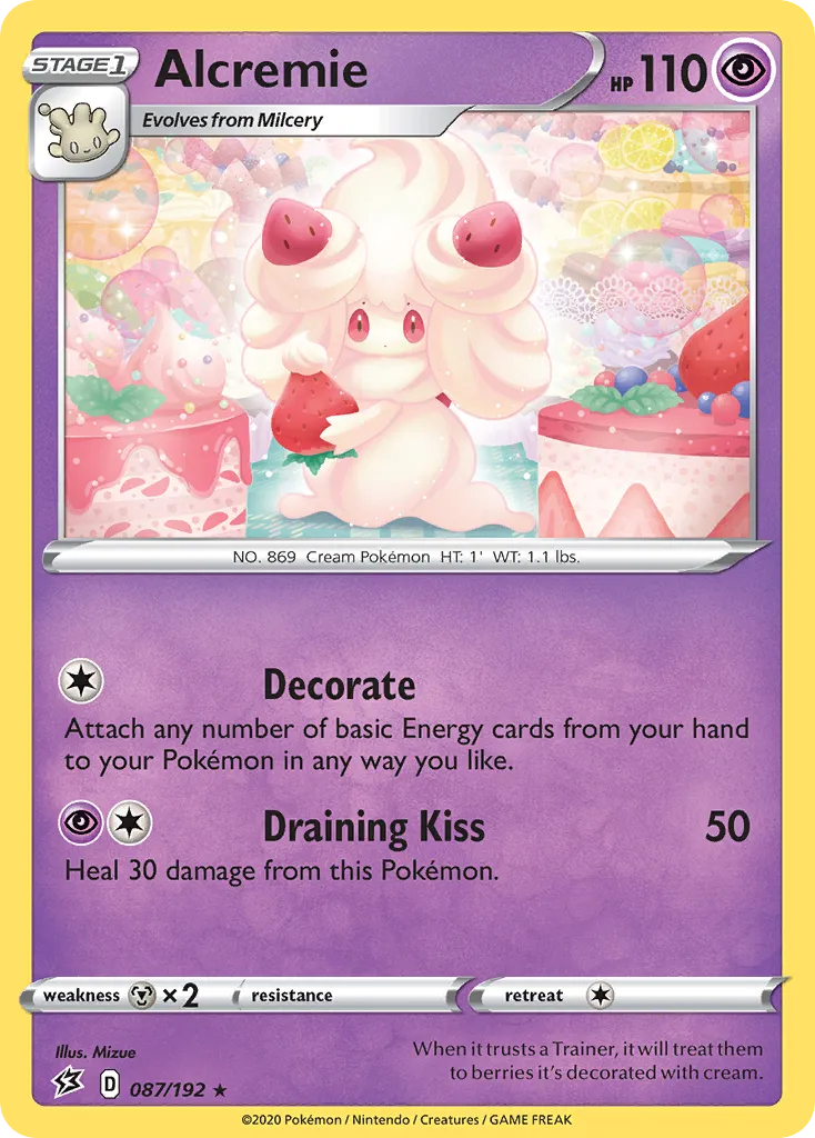 2020 Rebel Clash Alcremie #087/192 Rare card image