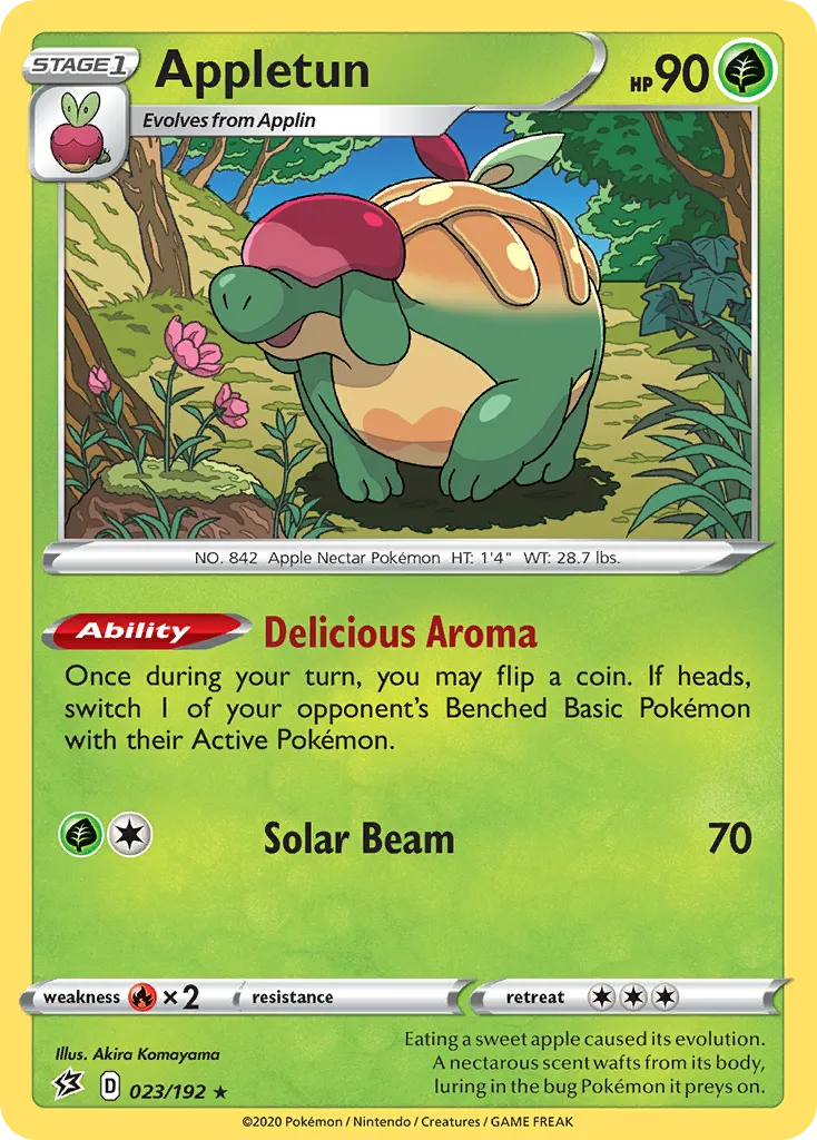 2020 Rebel Clash Appletun Rare Holo #023/192 Rare Holo card image