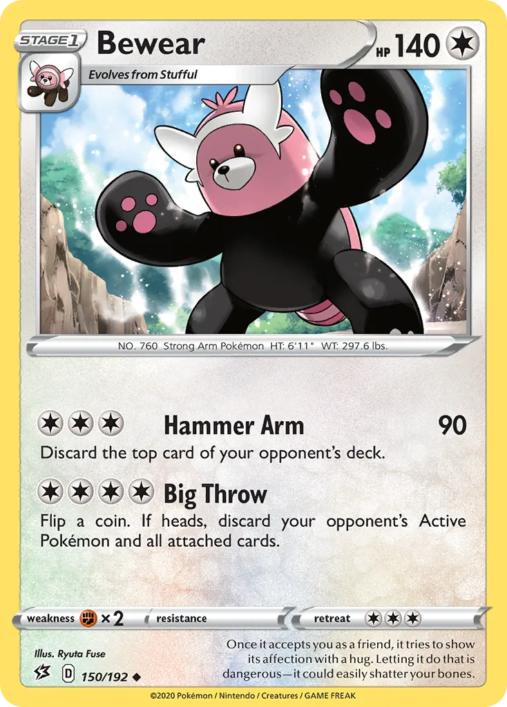 2020 Rebel Clash Bewear #150/192 Uncommon card image