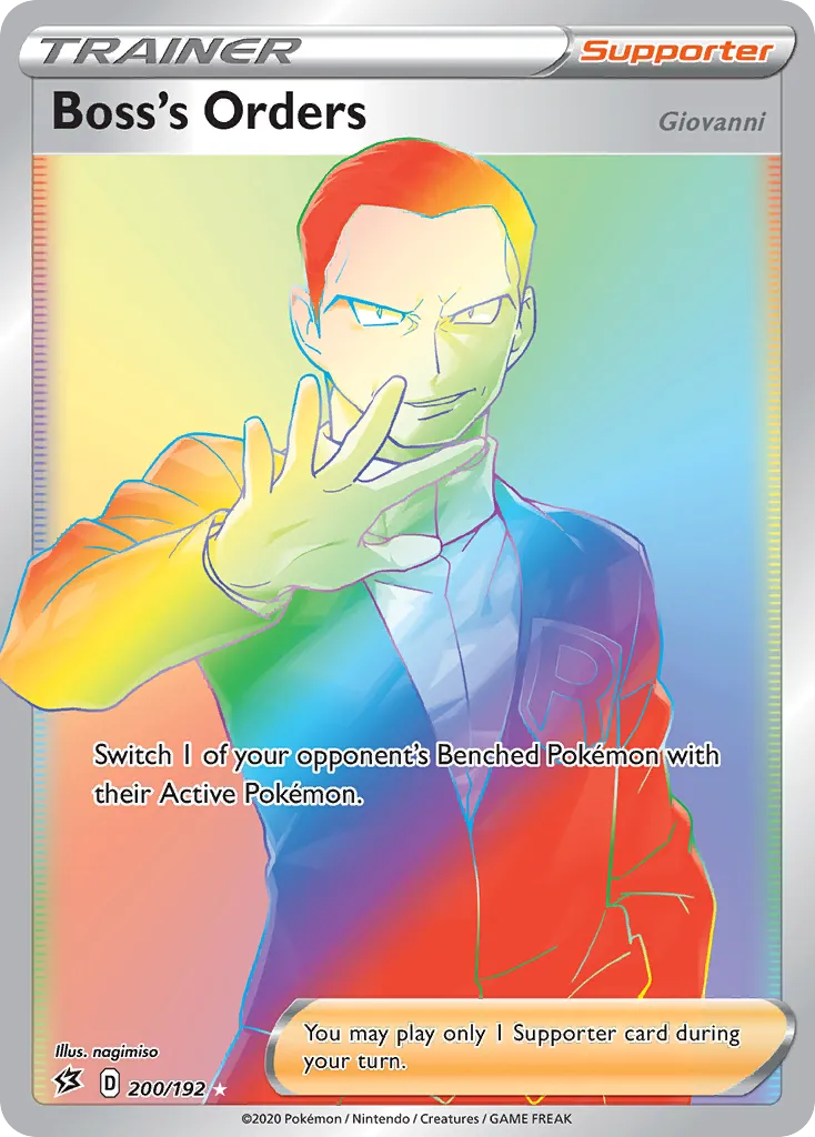 2020 Rebel Clash Boss's Orders #189/192 Rare Ultra card image