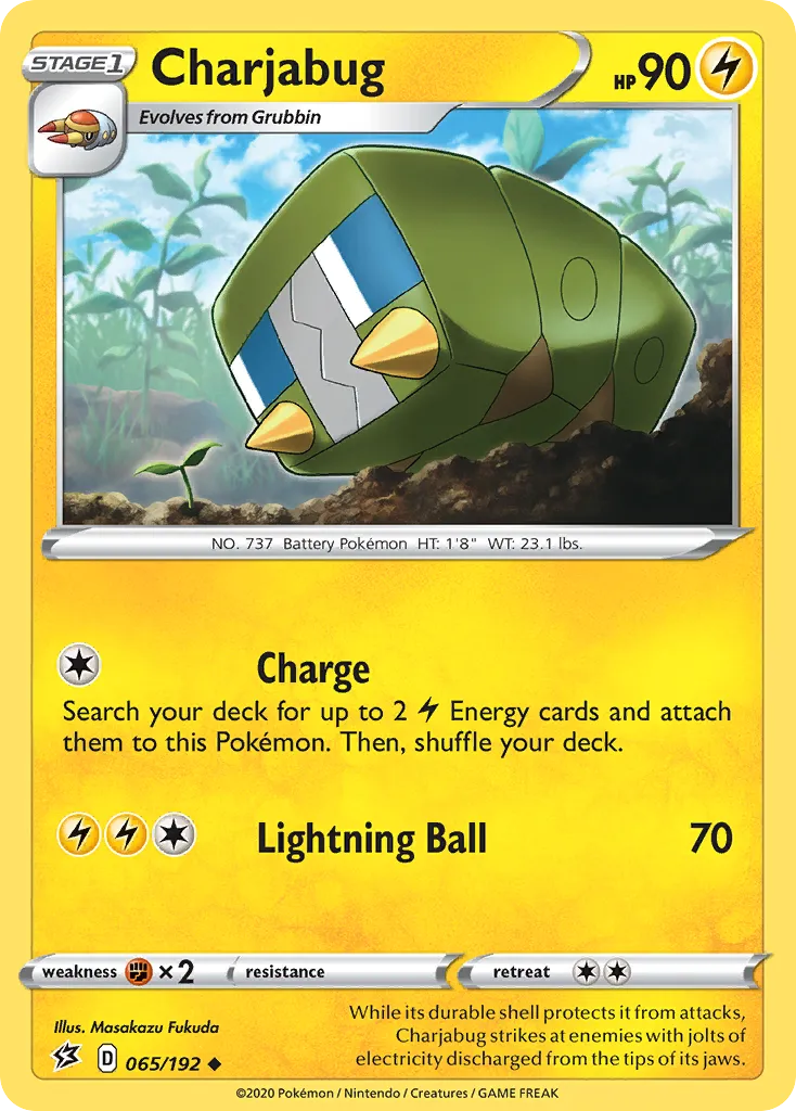 2020 Rebel Clash Charjabug Uncommon #065/192 Uncommon card image