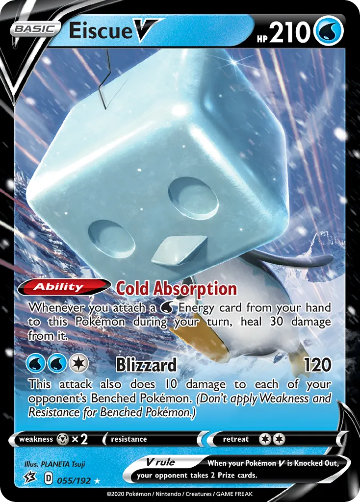 2020 Rebel Clash Eiscue V Rare Holo V #055/192 Rare Holo V card image