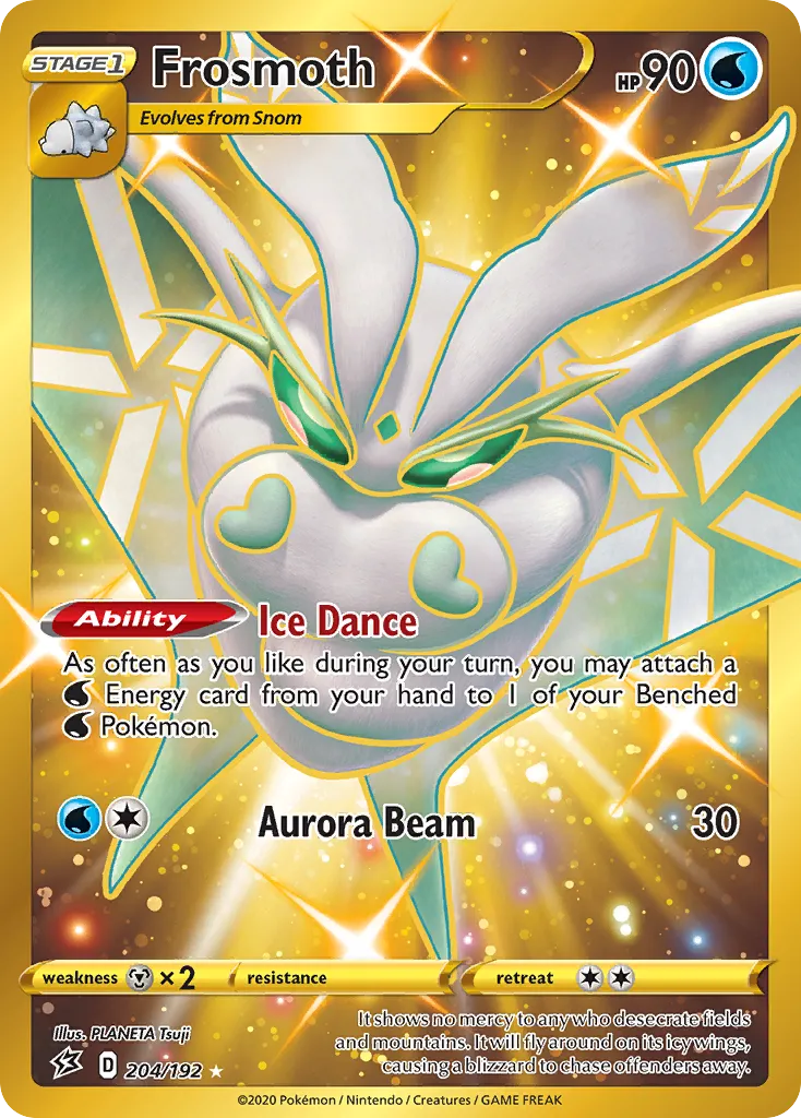 2020 Rebel Clash Frosmoth #204/192 Rare Secret card image