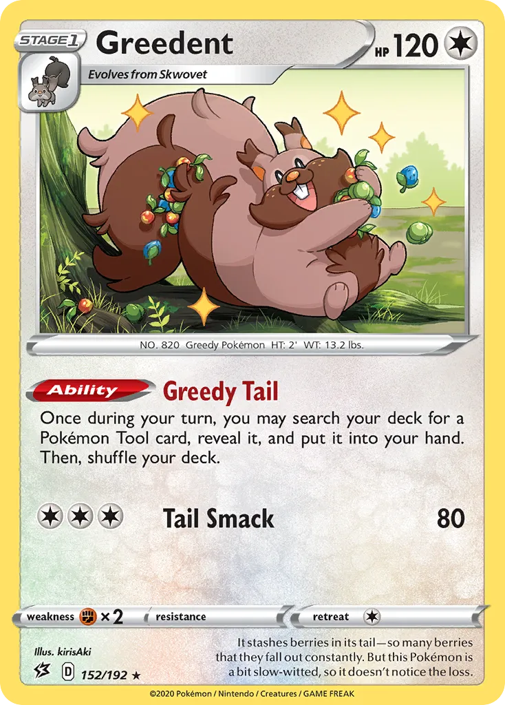 2020 Rebel Clash Greedent #152/192 Rare card image