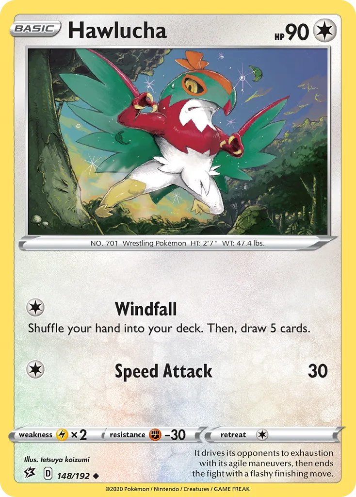2020 Rebel Clash Hawlucha #148/192 Uncommon card image