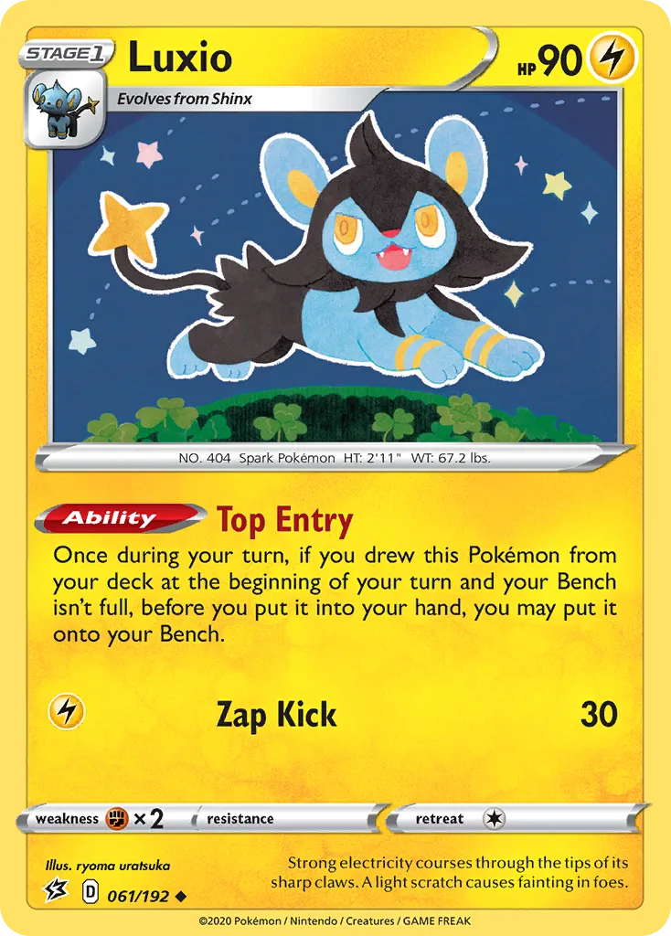 2020 Rebel Clash Luxio Uncommon #061/192 Uncommon card image