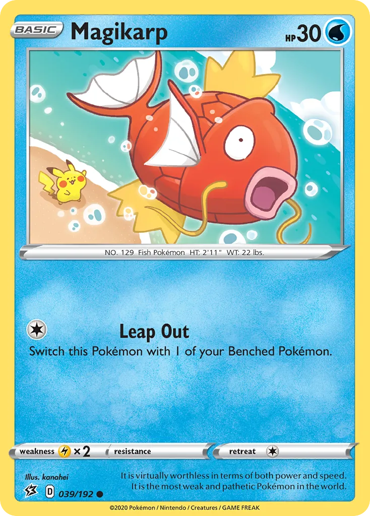 2020 Rebel Clash Magikarp Common #039/192 Common card image