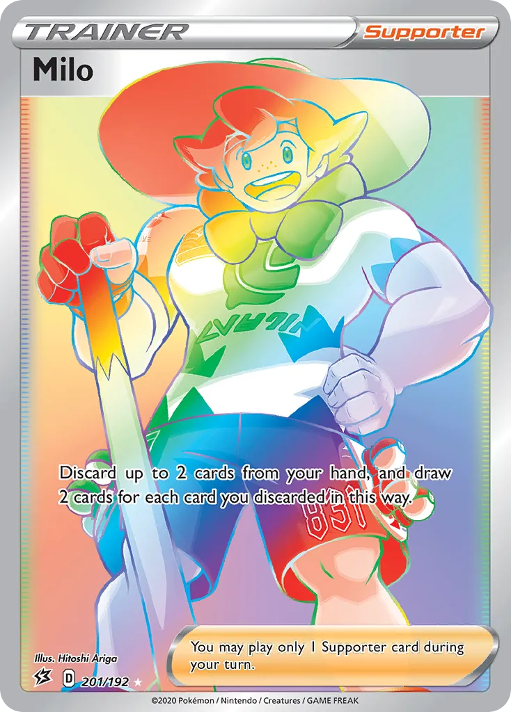 2020 Rebel Clash Milo #201/192 Rare Rainbow card image