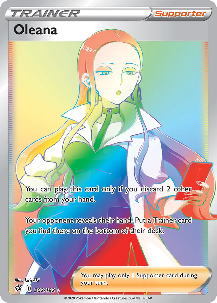 2020 Rebel Clash Oleana #202/192 Rare Rainbow card image