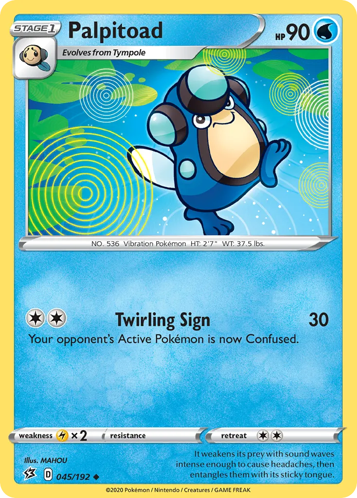 2020 Rebel Clash Palpitoad Uncommon #045/192 Uncommon card image