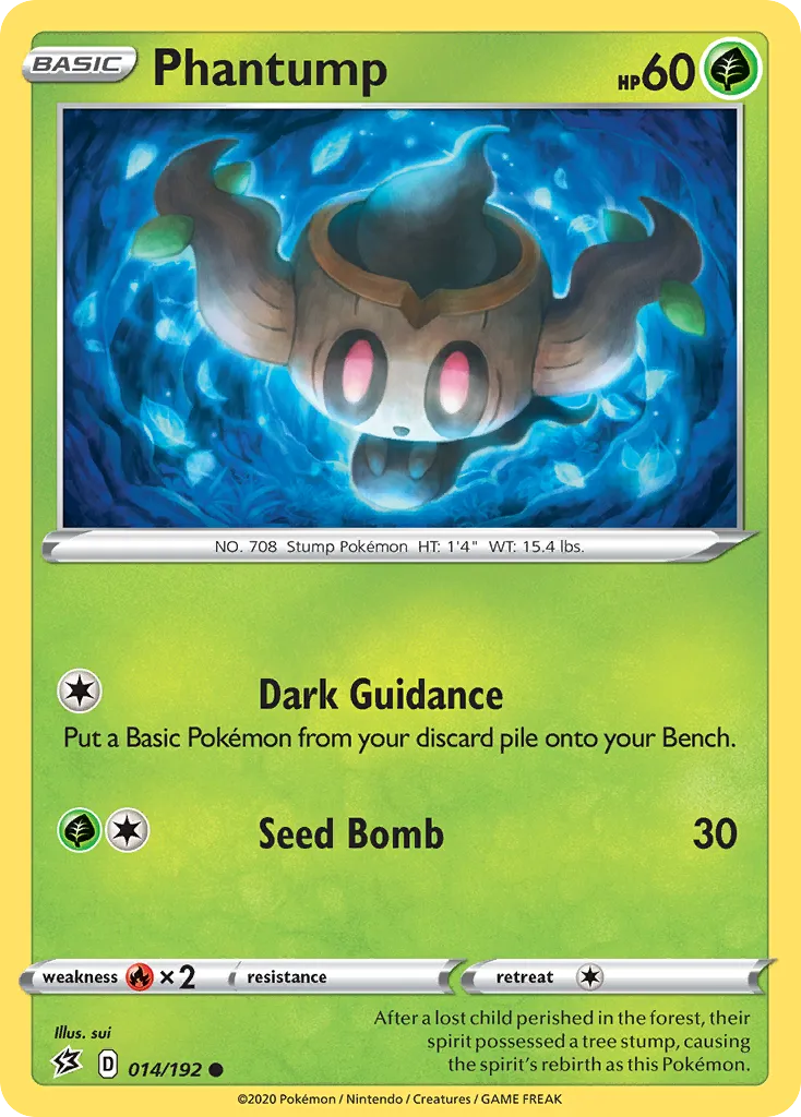 2020 Rebel Clash Phantump Common #014/192 Common card image