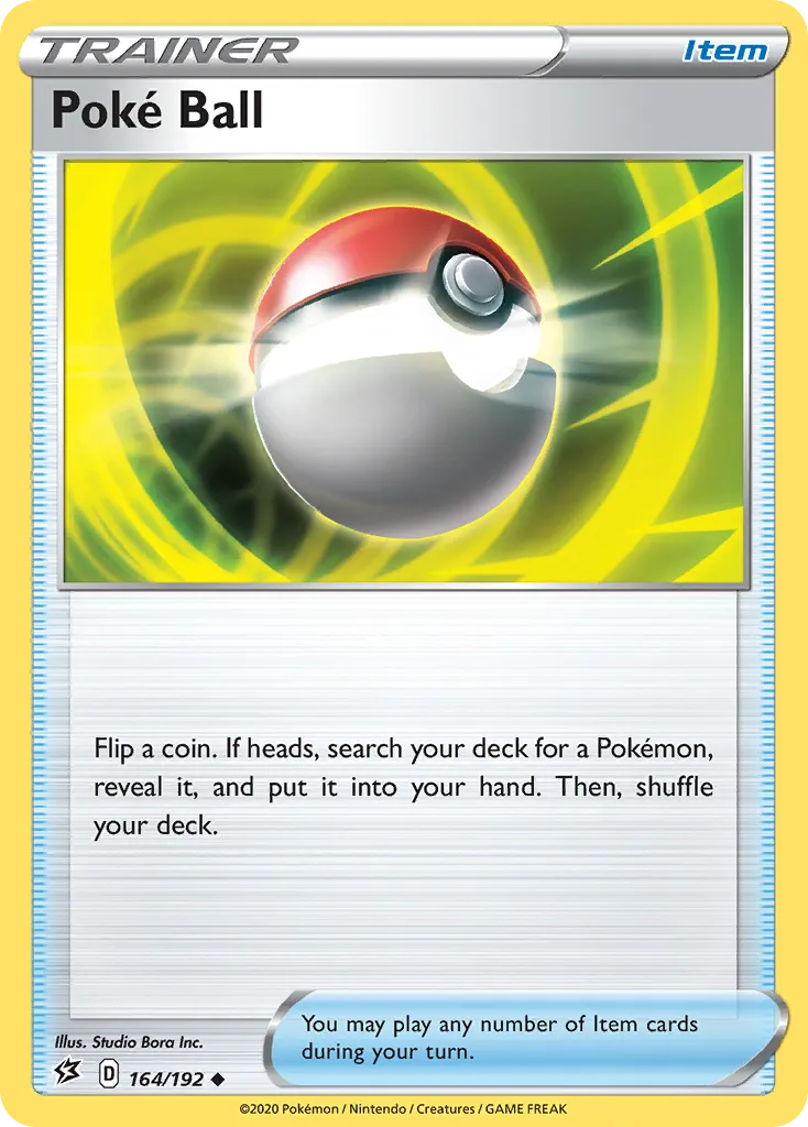 2020 Rebel Clash Poké Ball #164/192 Uncommon card image