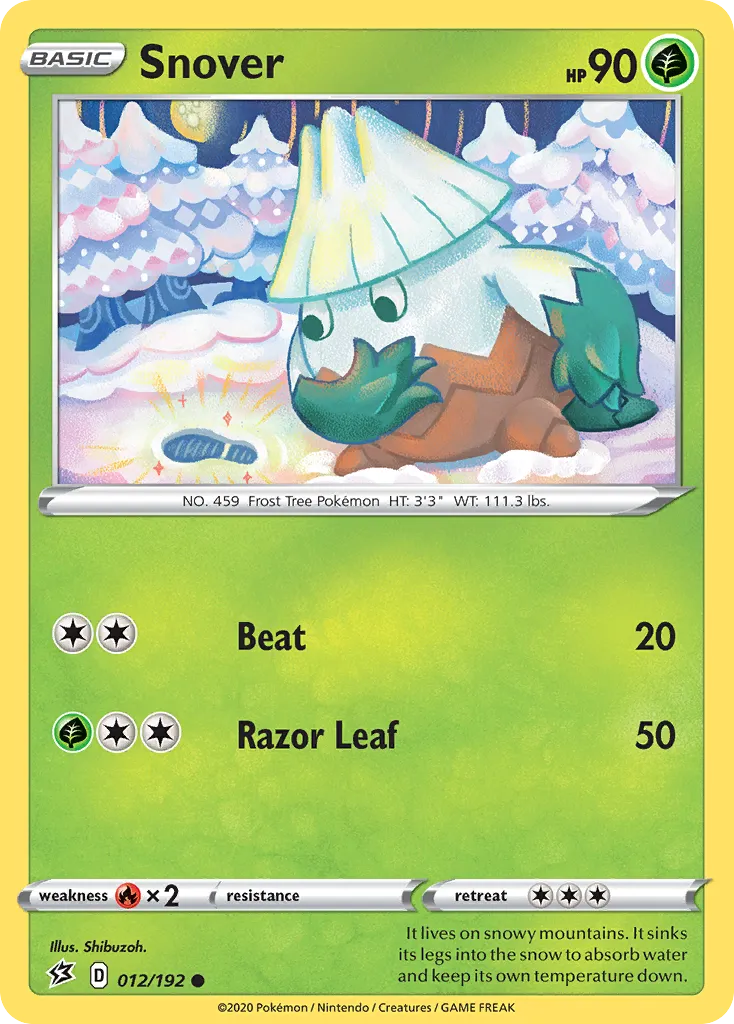 2020 Rebel Clash Snover Common #012/192 Common card image