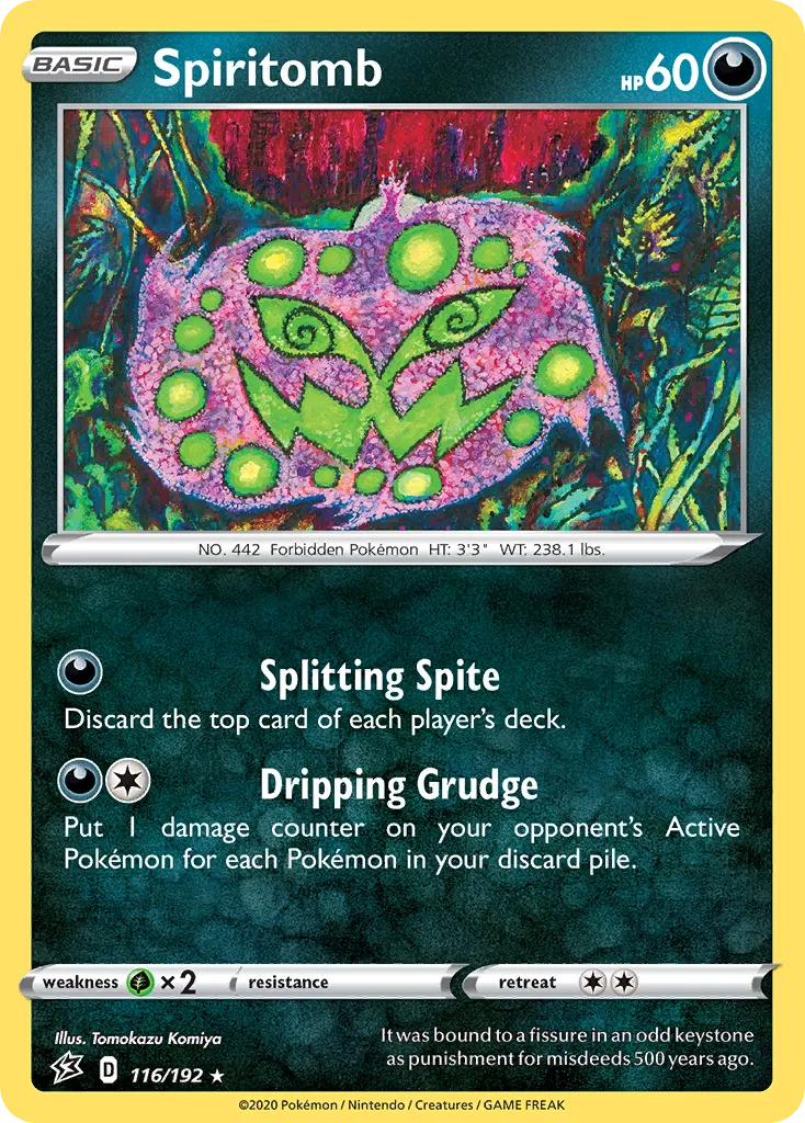 2020 Rebel Clash Spiritomb #116/192 Rare card image