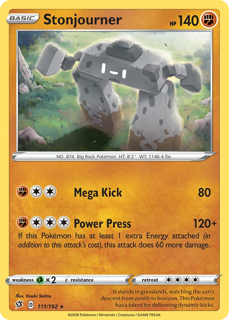 2020 Rebel Clash Stonjourner #111/192 Rare Holo card image