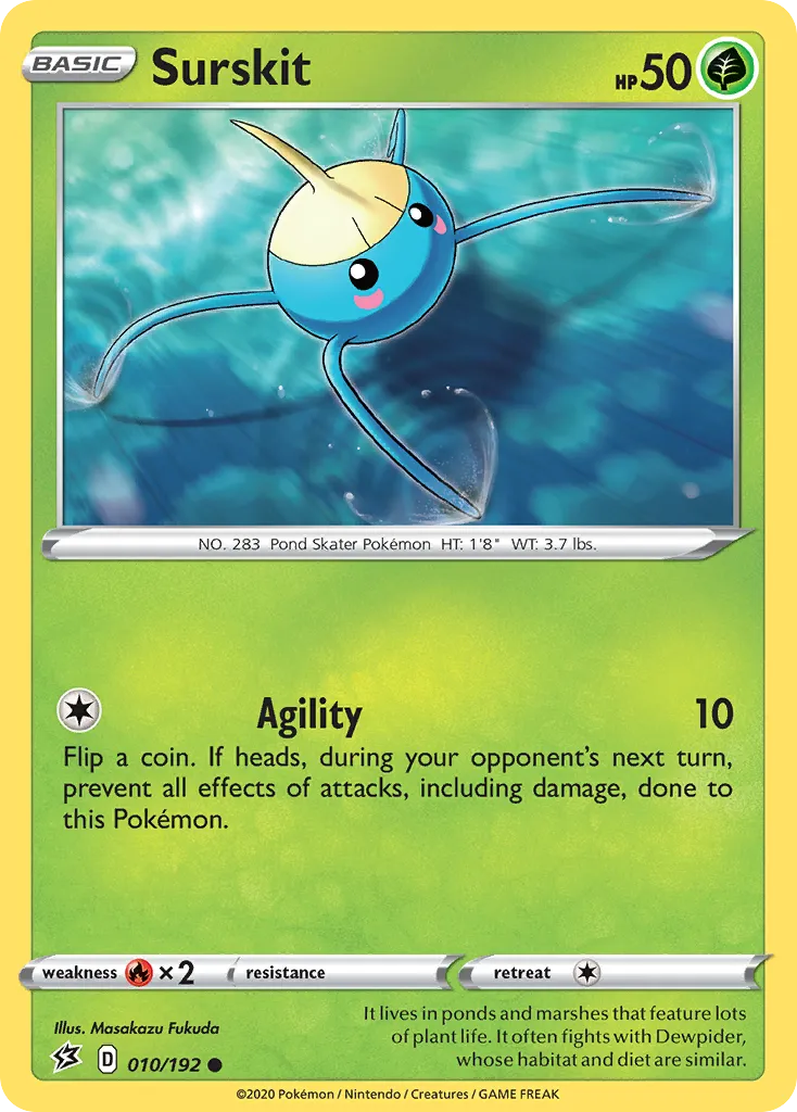 2020 Rebel Clash Surskit Common #010/192 Common card image