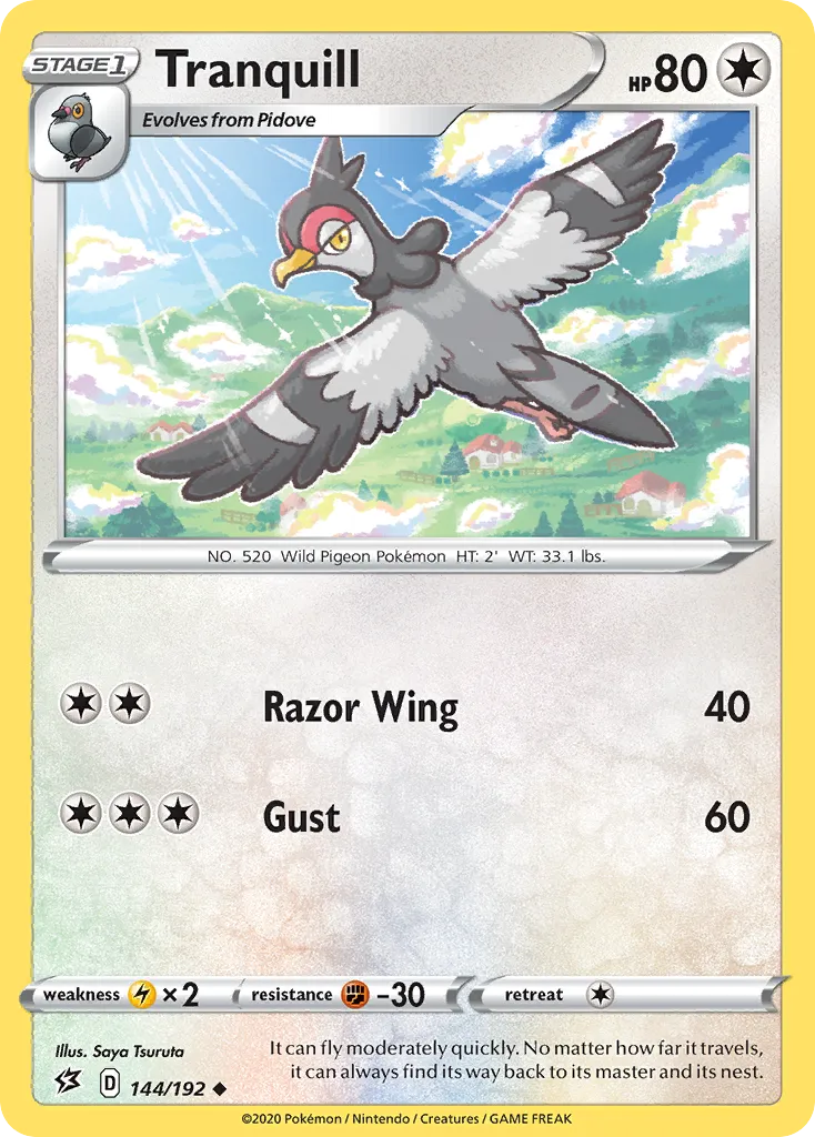 2020 Rebel Clash Tranquill Uncommon #144/192 Uncommon card image