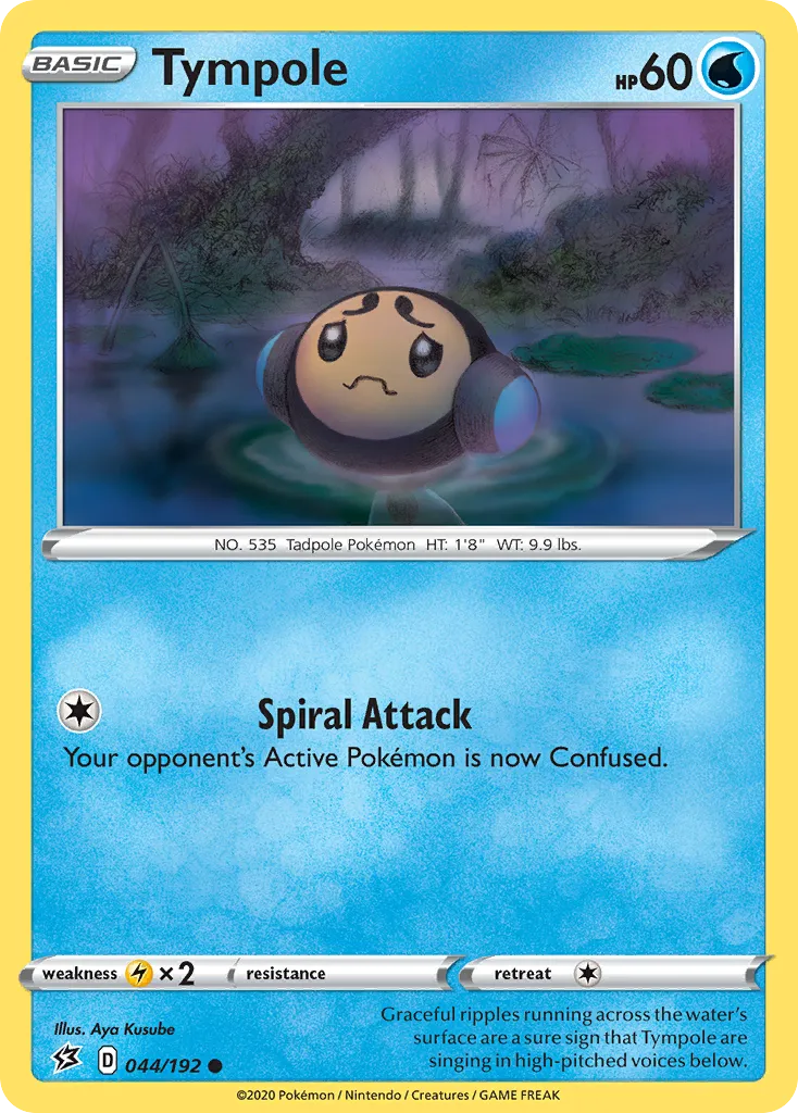 2020 Rebel Clash Tympole Common #044/192 Common card image