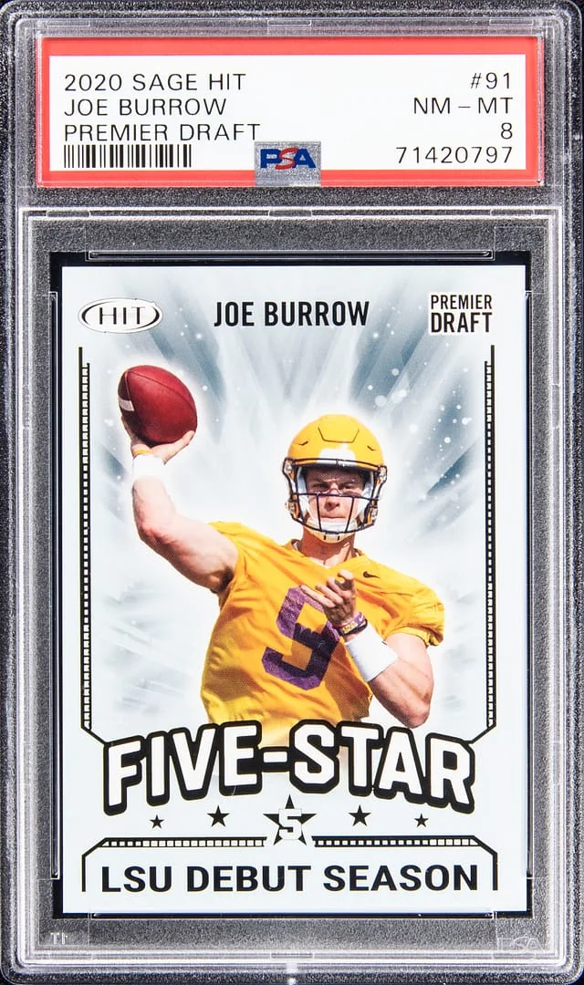 2020 Sage Hit Premier Draft Joe Burrow #91 card image