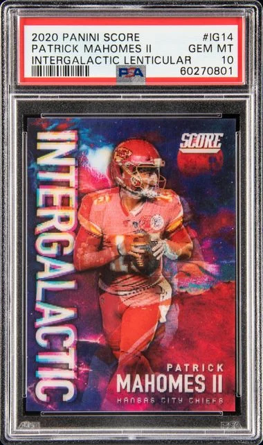 2020 Score Patrick Mahomes II Intergalactic Lenticular #IG-14 card image