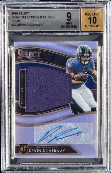 2020 Select Devin Duvernay Prime Selections Material Signatures Prizm #32 card image