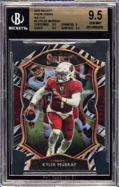 2020 Select Kyler Murray Prizm Zebra - Die Cut #5 card image