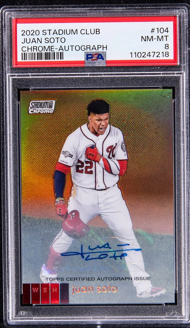 2020 Stadium Club Juan Soto Chrome-Autograph #104 card image