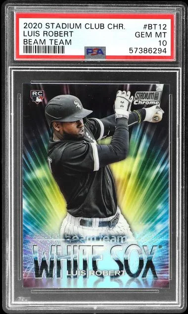 2020 Stadium Club Luis Robert Chrome Beam Team #Bt12 card image