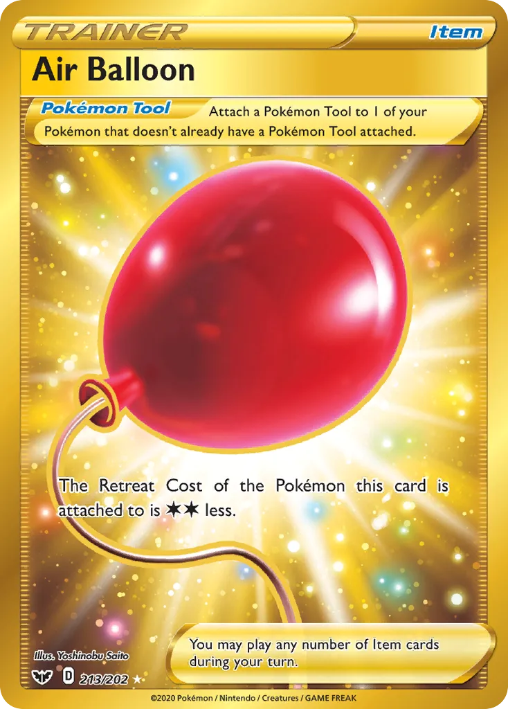 2020 Sword & Shield Air Balloon #213/202 Rare Secret card image